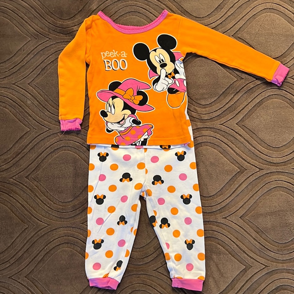 Toddler Mickey and Minnie Halloween PJs